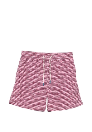 FeFè elephant-print drawstring swim shorts - Red