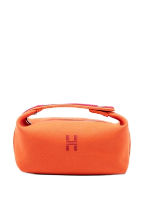 Hermès Pre-Owned 2021-2026 Small Toile Bride A Brac Case vanity bag - Orange