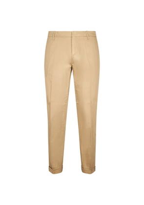 DONDUP logo-plaque turn-up trousers - Neutrals