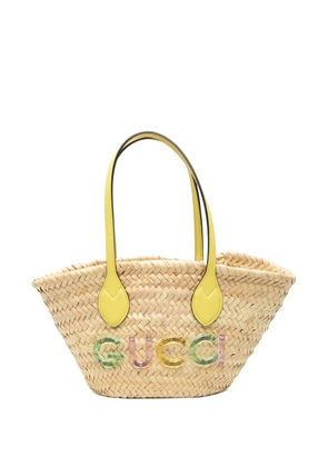 Gucci Pre-Owned 2016-2026 Straw Logo tote bag - Neutrals