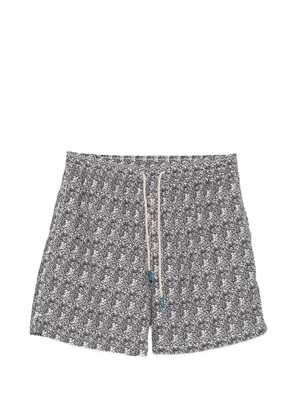 FeFè coral-print drawstring swim shorts - Grey