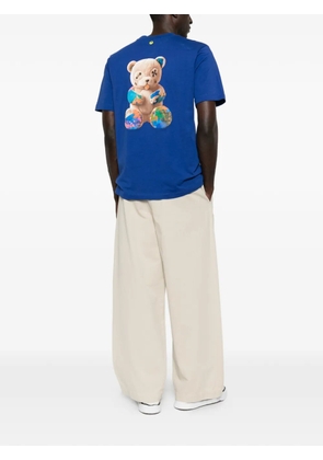 BARROW bear-print logo-print T-shirt - Blue