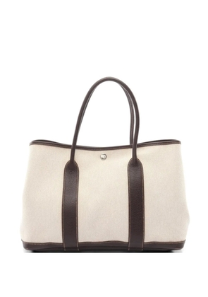 Hermès Pre-Owned 2007 PM Garden Party Ebene-leather tote bag - Neutrals