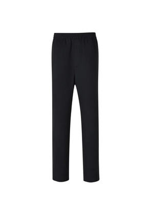 The Row elasticated-waistband gabardine trousers - Black