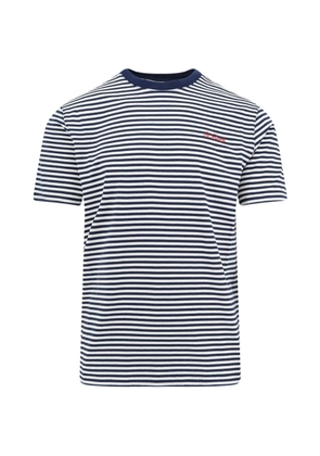 MC2 Saint Barth Portofino striped embroidered-logo t-shirt - Blue