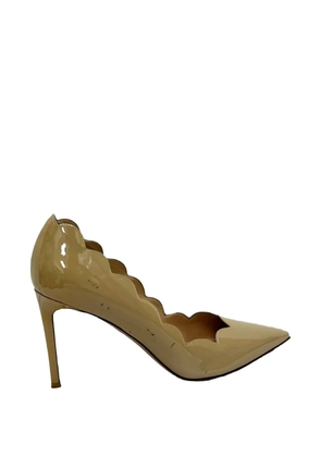 Valentino Garavani Pre-Owned scalloped pointed-toe pumps - Neutrals