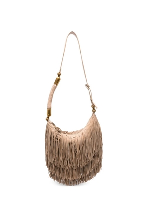Balmain fringed suede tote bag - Neutrals