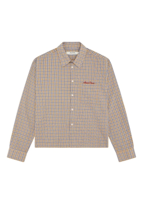 ABOUTBLANK check chest-pocket shirt - Neutrals