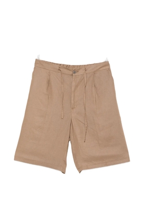 Hevo drawstring pleated shorts - Brown