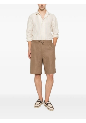 Hevo drawstring pleated shorts - Brown