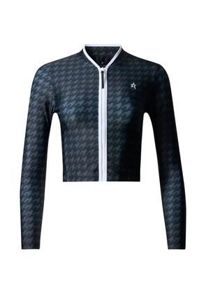 Perfect Moment houndstooth-print rash swimsuit - Black