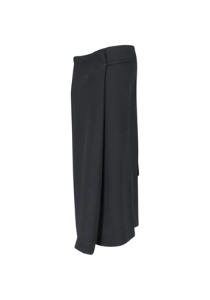 Calvin Klein wrap-style logo-patch skirt - Grey