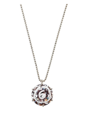 MM6 Maison Margiela crystal-pendant necklace - Silver