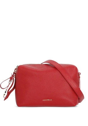 Coccinelle pebbled leather shoulder bag - Red