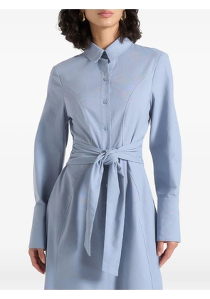 Manière De Voir Fern tie-waist midi dress - Blue