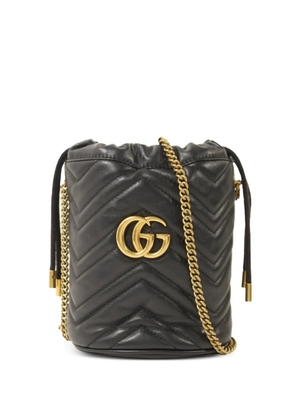 Gucci Pre-Owned GG Marmont bucket bag - Black