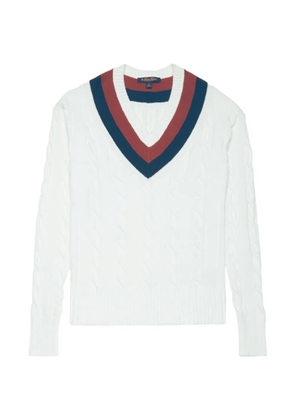 Brooks Brothers V-neck Tennis sweater - White