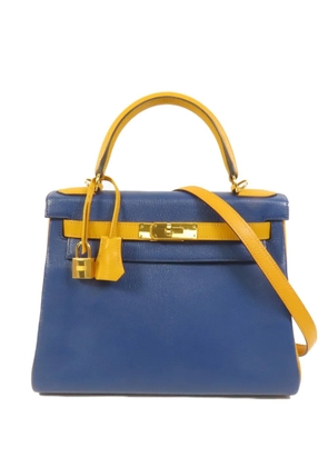 Hermès Pre-Owned Kelly 28 leather tote bag - Blue