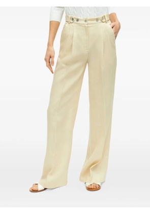 Brooks Brothers pleated wide-leg trousers - Yellow
