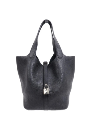 Hermès Pre-Owned MM Picotin Clemence-leather tote bag - Black