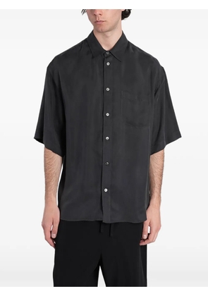 Grifoni short-sleeve chest-pocket shirt - Grey