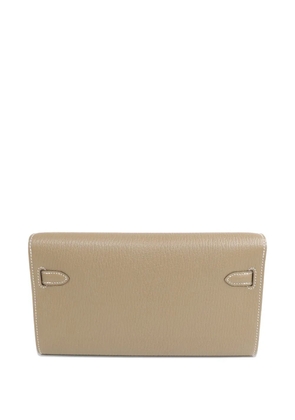 Hermès Pre-Owned Kelly To Go Chevre Mysore-leather clutch bag - Neutrals