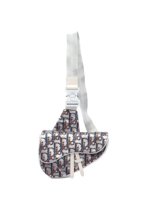 Christian Dior Pre-Owned 2010s Saddle Oblique sequined messenger bag - Silver