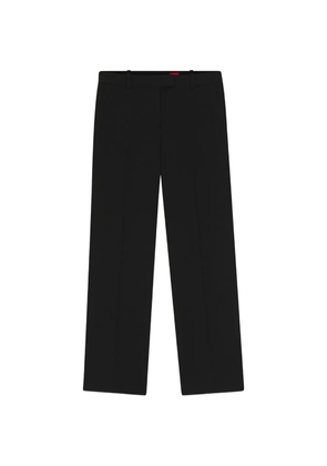 HUGO pressed-crease straight-leg trousers - Black