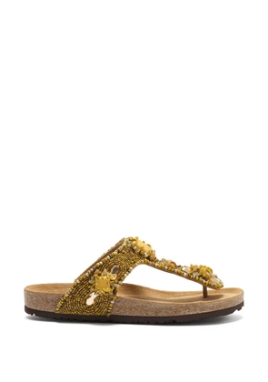 MALIPARMI bead-embellished sandals - Yellow