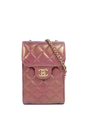 CHANEL Pre-Owned CC turn-lock phone shoulder bag - Pink