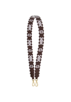 FENDI Strap You embroidered bag-strap - Brown