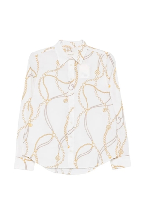 Gant chain-print long-sleeve shirt - White