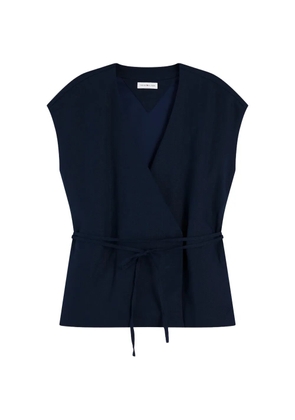 Tommy Hilfiger wrap-style belted waistcoat - Blue
