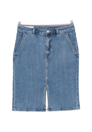 Gant front-slit denim midi skirt - Blue