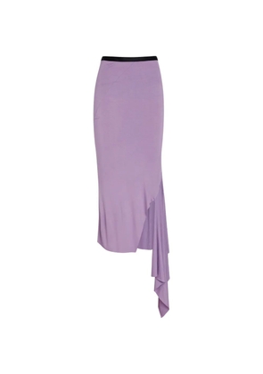 AARON ESH asymmetric draped midi skirt - Purple