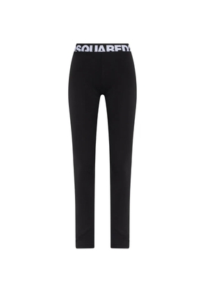 DSQUARED2 logo-waistband leggings - Black