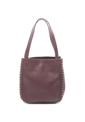 Saint Laurent Pre-Owned 2000s whipstitch leather handbag - Brown