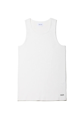AMISH logo-print tank top - Neutrals