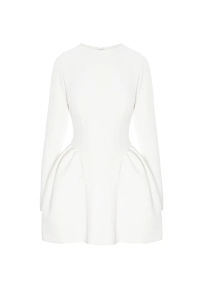 HAMZA Lilly gathered-waist dress - White