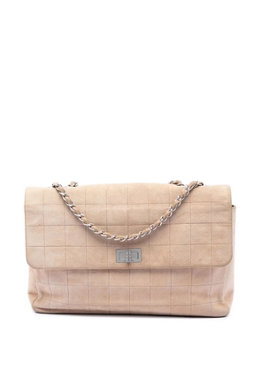 CHANEL Pre-Owned 2000-2002 Choco Bar Suede Mademoiselle Turnlock Flap shoulder bag - Brown