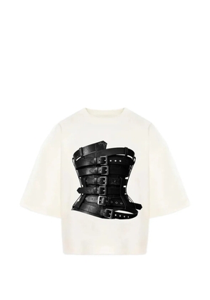 HAMZA graphic-print T-shirt - Neutrals