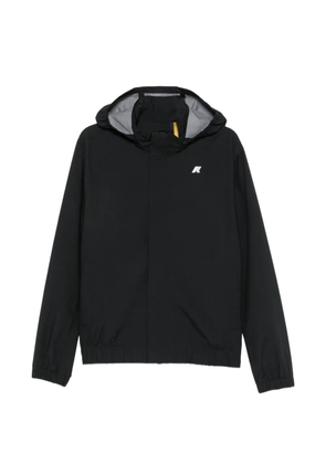 K-Way Aurene logo-patch hooded jacket - Black