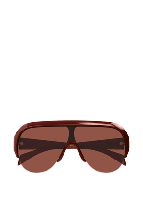 Gucci Eyewear logo-print pilot-frame sunglasses - Brown