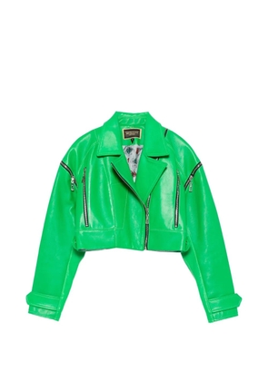 MITILIANE COUTURE detachable-sleeve leather jacket - Green
