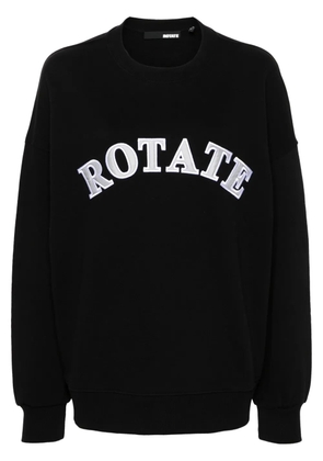 ROTATE BIRGER CHRISTENSEN logo-patch organic-cotton sweatshirt - Black