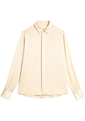 AMI Paris silk finish long-sleeve shirt - Neutrals