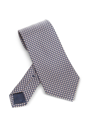 Ferragamo ice-cream-print silk tie - Blue