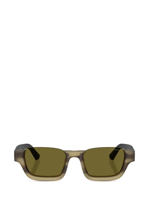 Emporio Armani rectangle-frame sunglasses - Brown