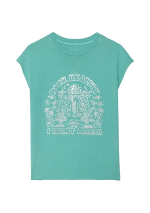 Zadig&Voltaire Cloe cap-sleeves T-shirt - Green