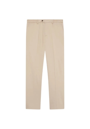 Lardini flat-front elasticated-sides trousers - Neutrals